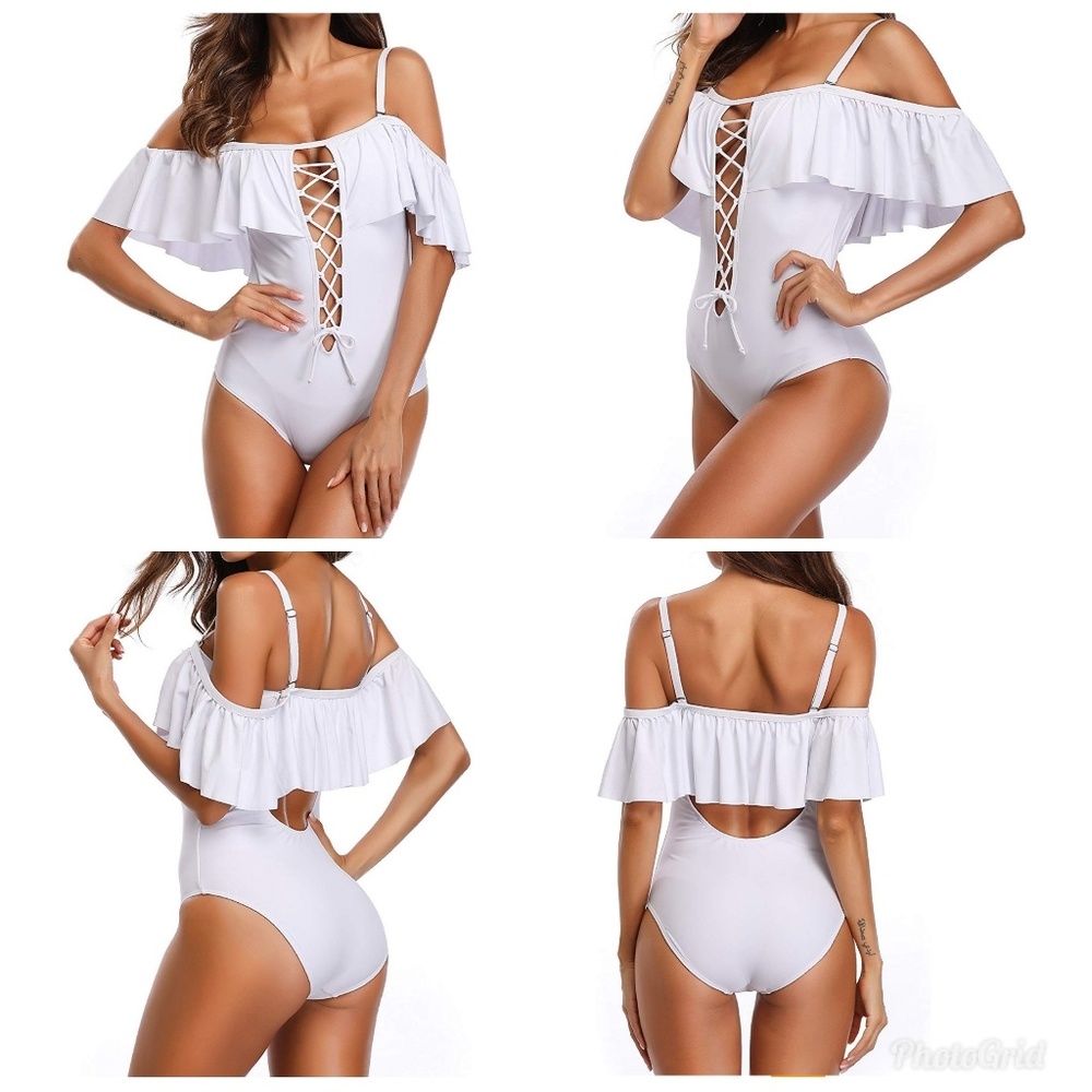 OFF SHOULDER ONE PIECE SWIMSUIT